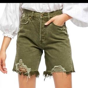 NWT Free people sequoia midi length shorts
